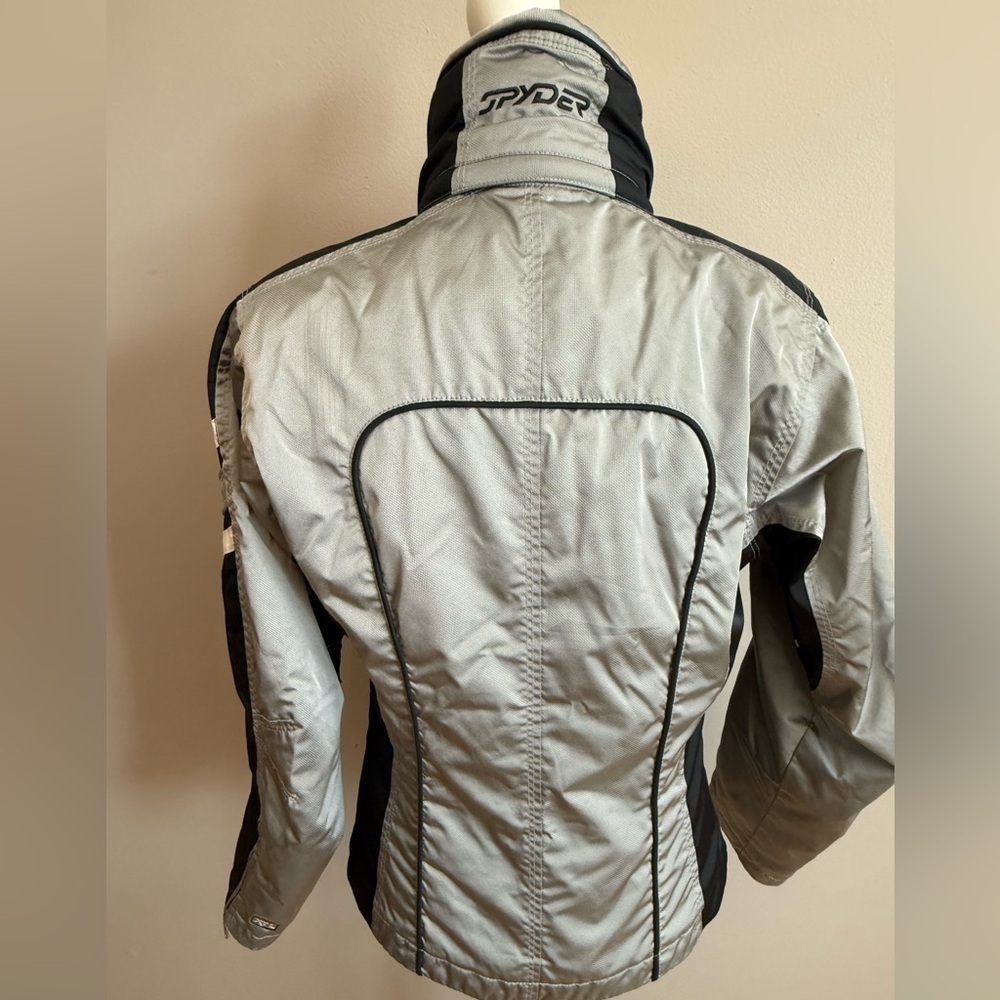 Spyder Women's Silver and Black Ski Jacket - Picture 11 of 11